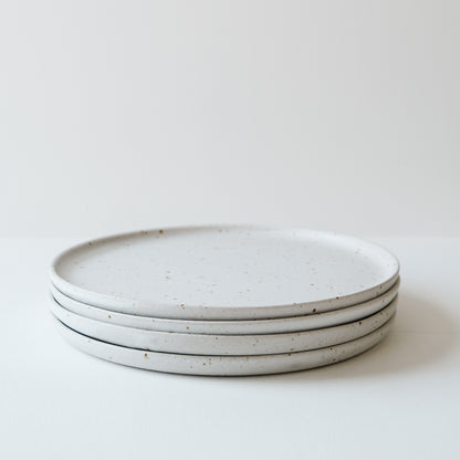 Everyday Dinner Plates Matte White & Speckle - Set of 4 SECONDS