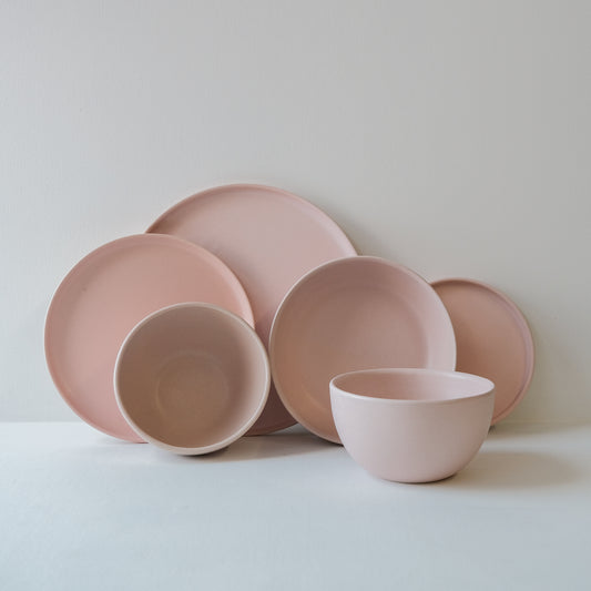Set of Everyday Dinnerware Feldspar Pink - Set of 6 SECONDS
