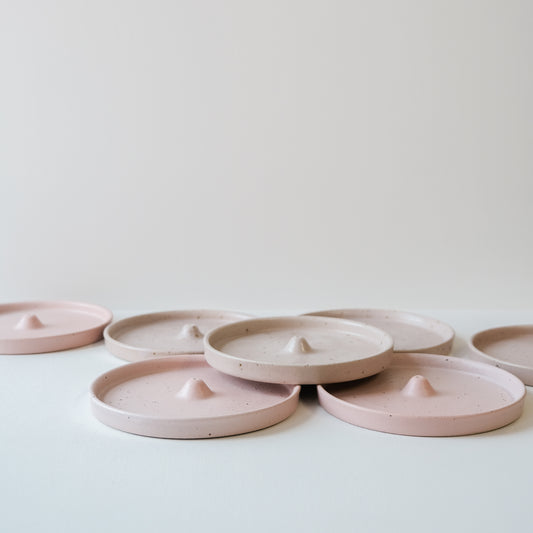 Incense Holder Feldspar Pink & Speckle - SECONDS