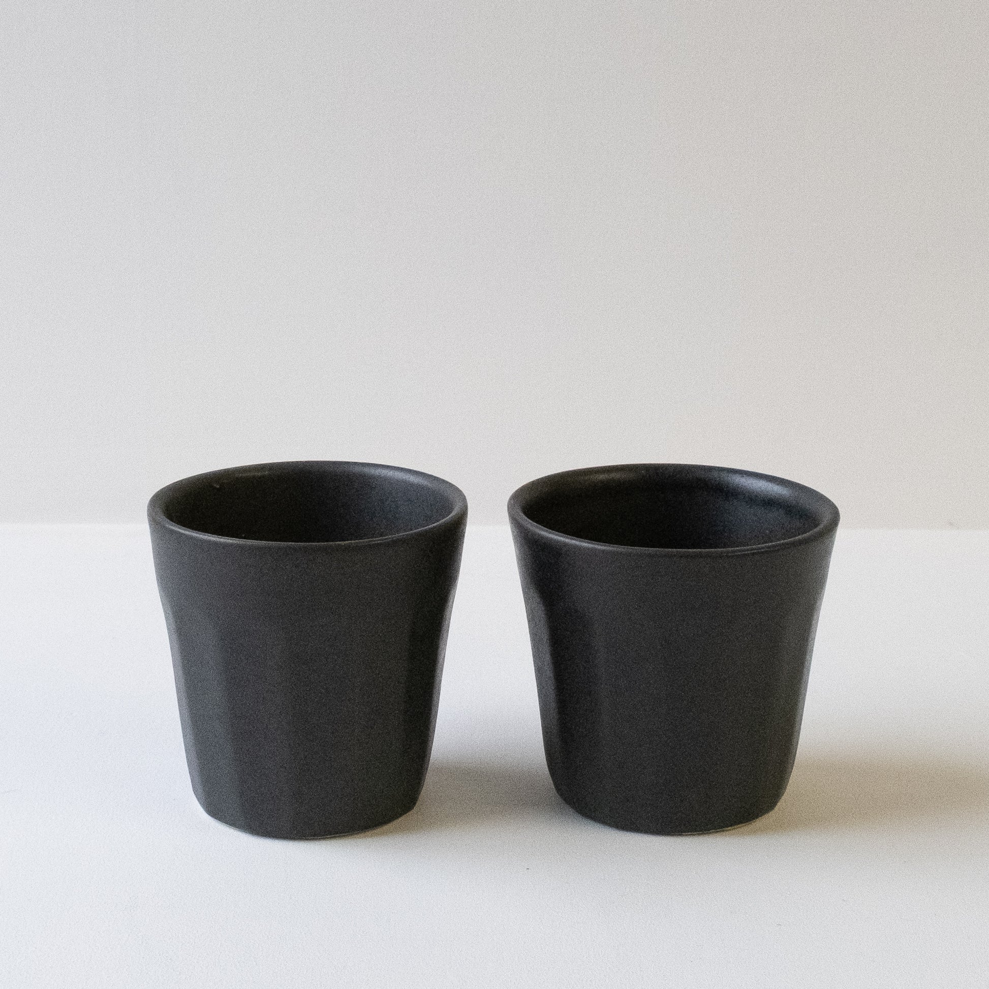 Faceted Charcoal Cortado - Set of 2 SECONDS - DOR & TAN
