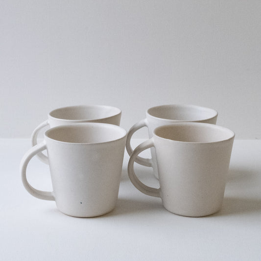 White beaker mugs - Set of 4 SECONDS - DOR & TAN