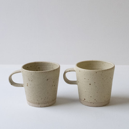 Spelt & Speckled high handled mugs - Set of 2 SECONDS - DOR & TAN