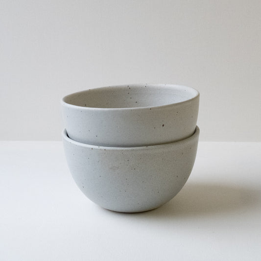 Everyday Cereal Bowl Linen Blue & Speckle - Set of 2 SECONDS - DOR & TAN