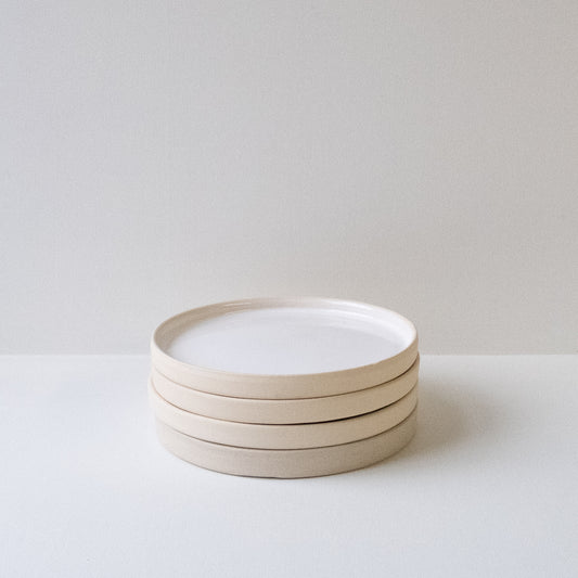 Cake Plates White - Set of 4 (SECONDS) - DOR & TAN