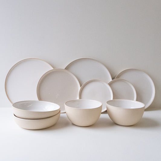 Everyday Dinnerware White - Set of 10 SECONDS - DOR & TAN