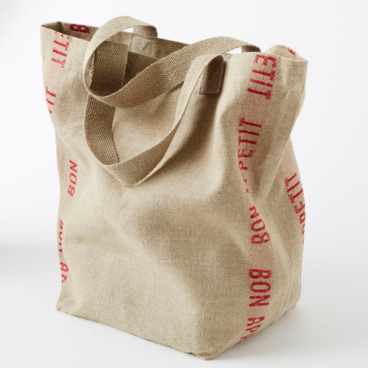 Linen Bag - Bon Appetite Rouge