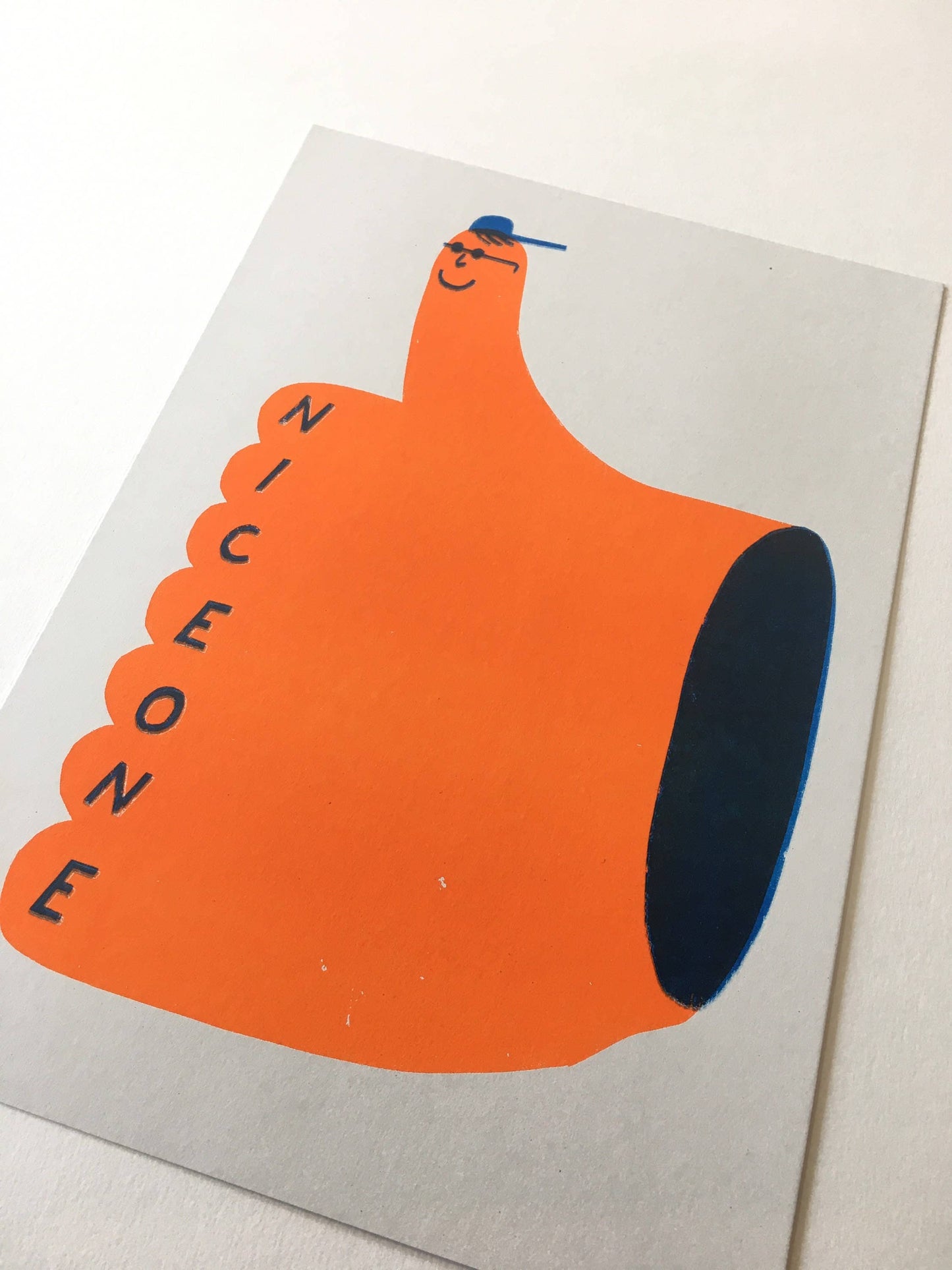 Riso print (A4) - Nice One Thumbs Up