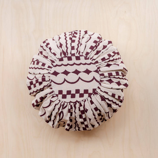 TBCo - Cotton Cushion Cover in Pink Checker Stripe - DOR & TAN