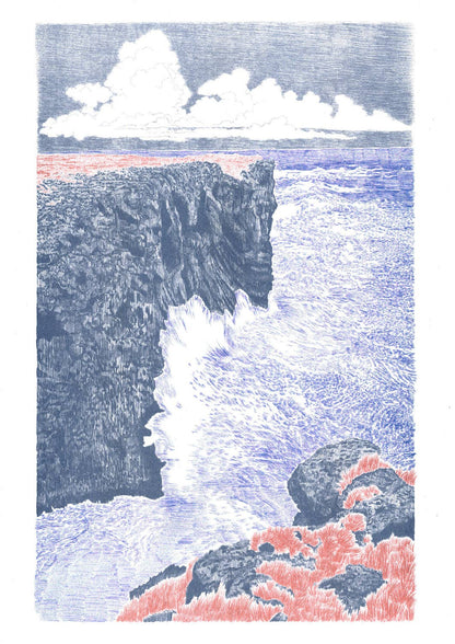 A3 Risograph print - Scotland by Manon Diemer