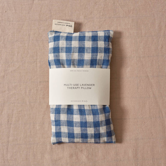 Multi-Use Lavender Therapy Pillow - Linen Fara Gingham
