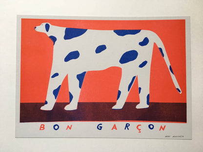 Riso print (A4) - Bon Garçon Dog