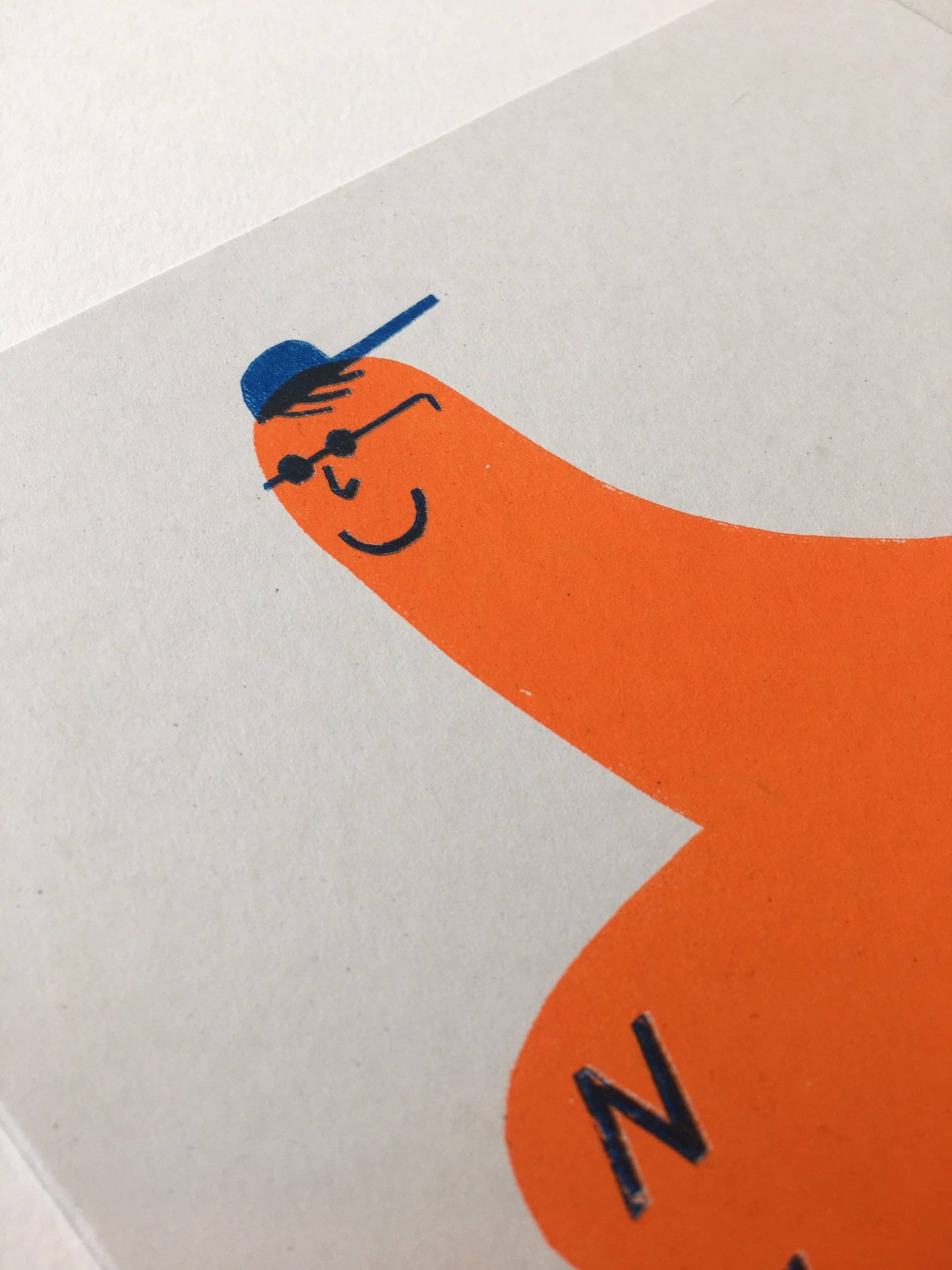 Riso print (A4) - Nice One Thumbs Up