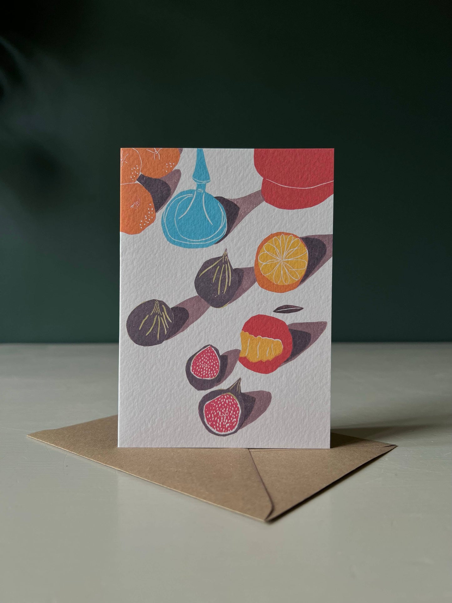 Greeting Card - Kitchen Table with Figs