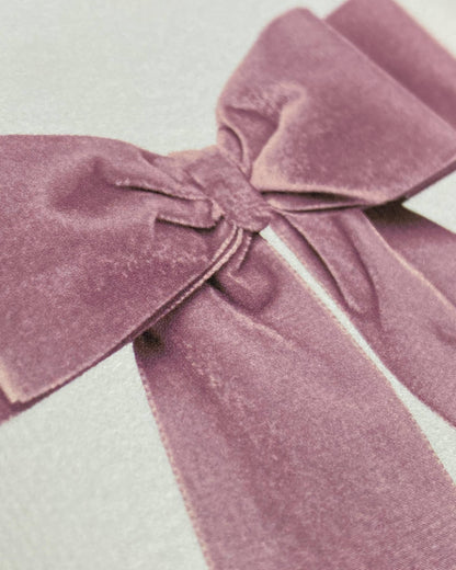 Greeting Card - Baby Pink Velvet Bow
