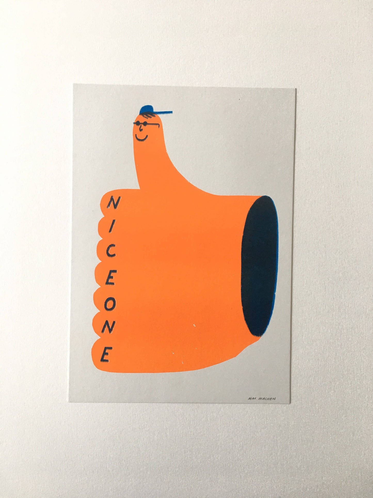 Riso print (A4) - Nice One Thumbs Up