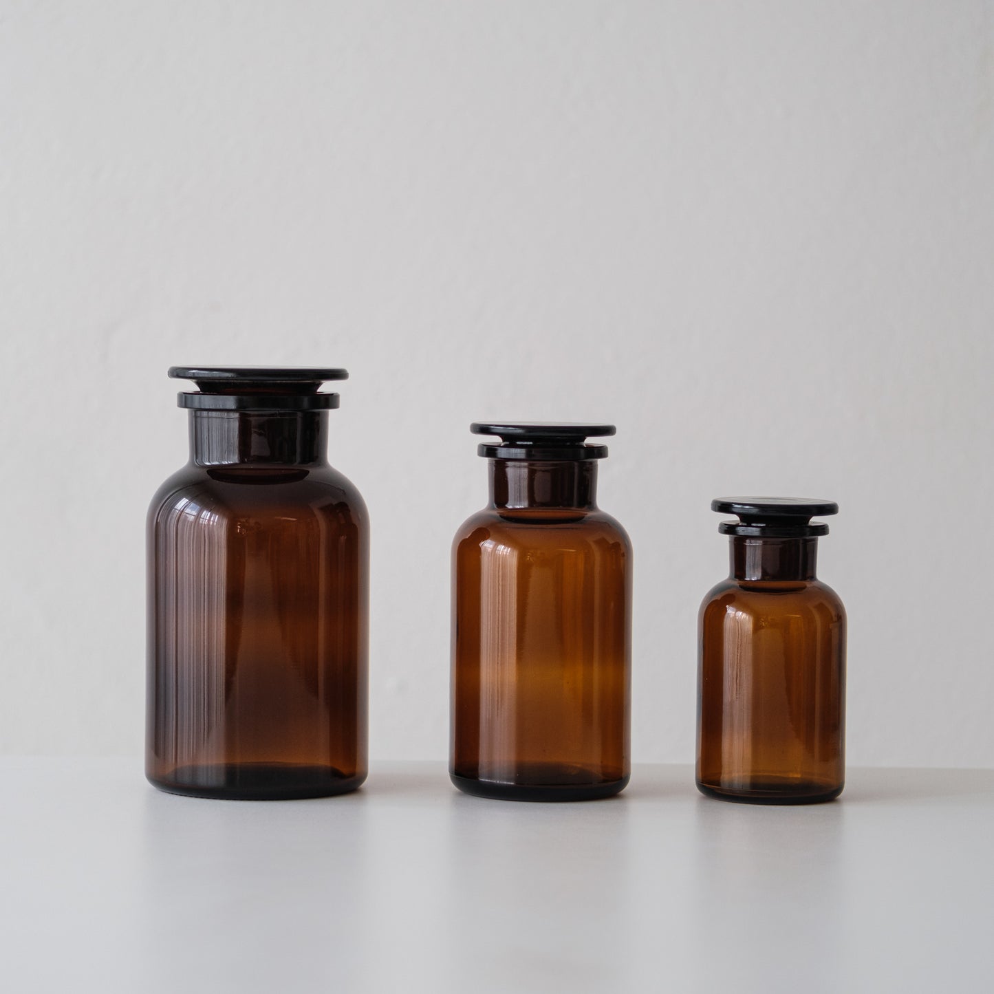 Apothecary Jar - Amber Glass
