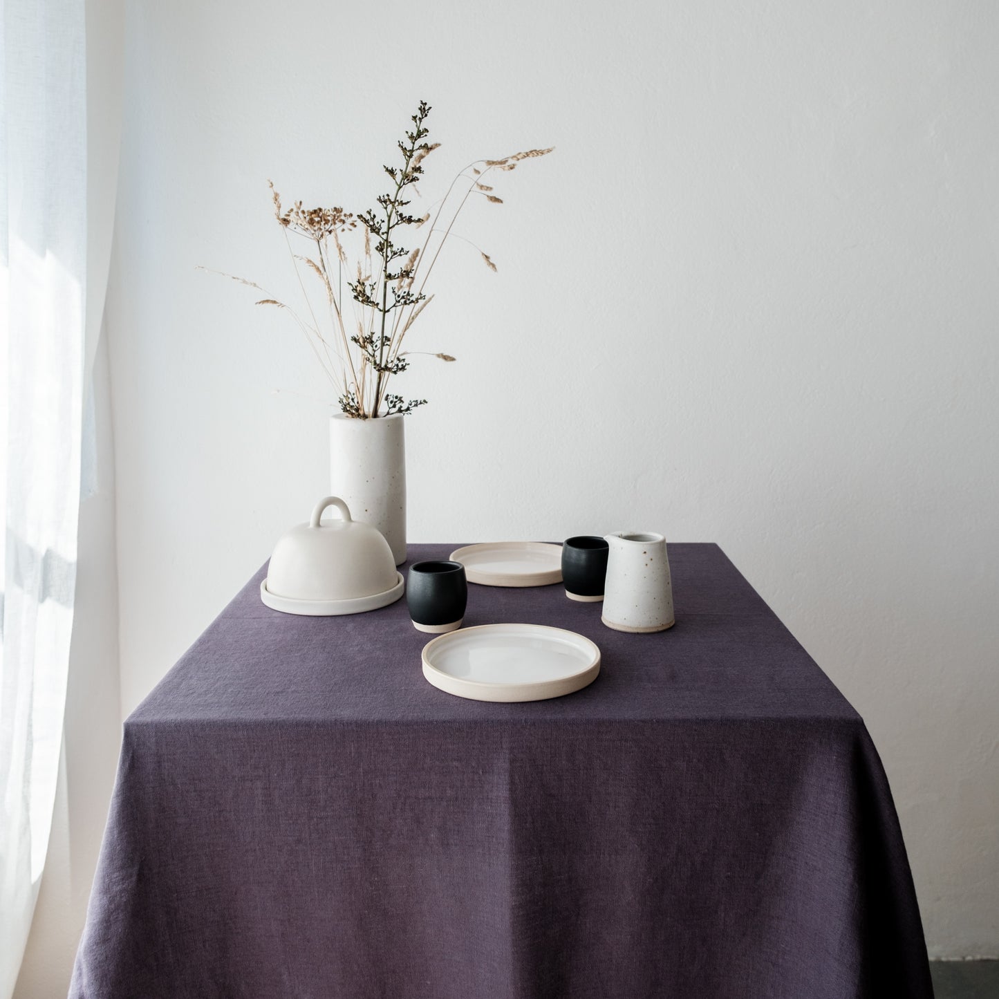 Square Linen Tablecloth - Indigo