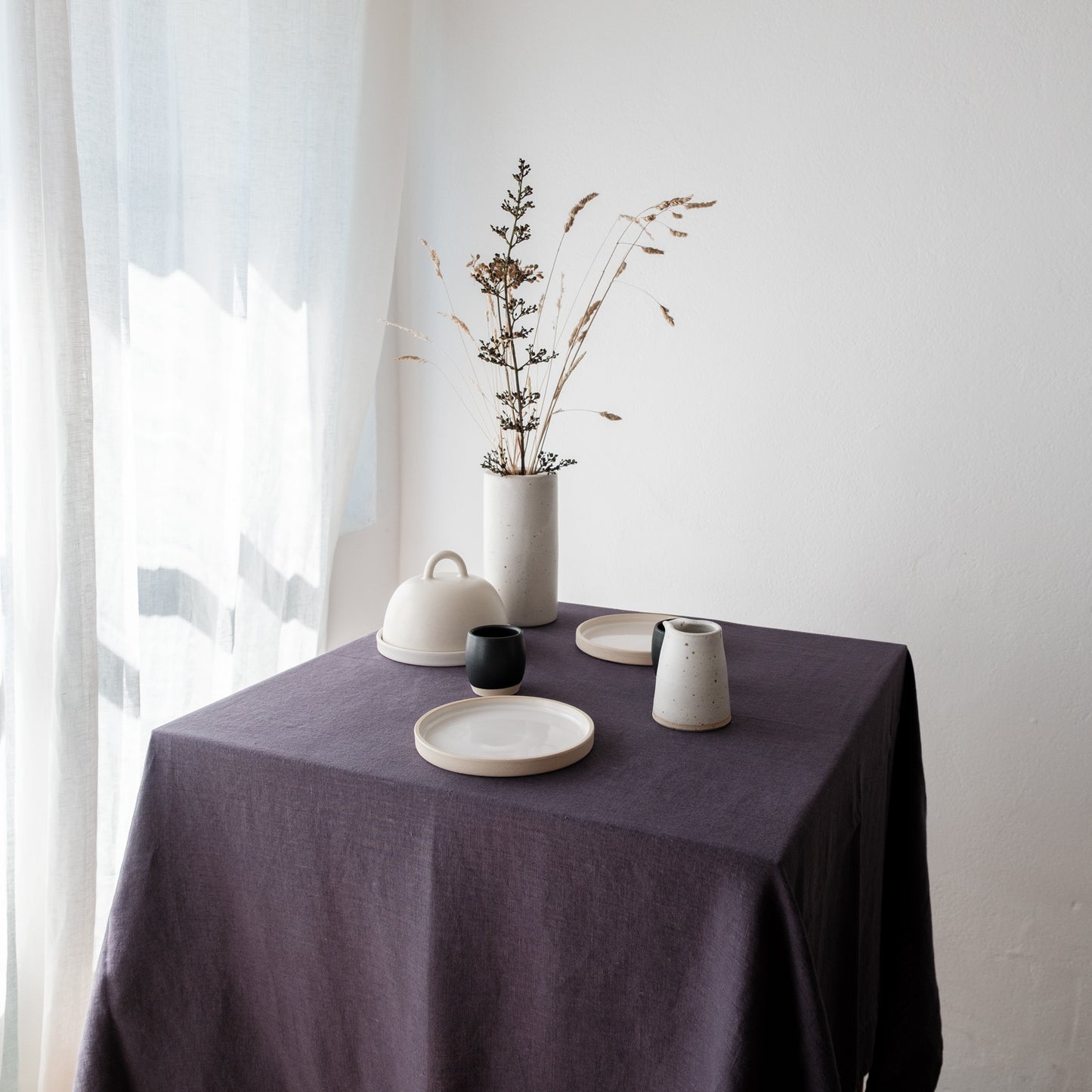 Square Linen Tablecloth - Indigo