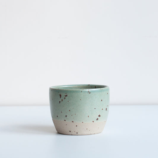 Tea Bowl - Celadon & Speckle, Tea Bowl - DOR & TAN | Contemporary Handmade Tableware