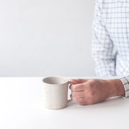Mug - Matte White & Speckled, Mug - DOR & TAN | Contemporary Handmade Tableware