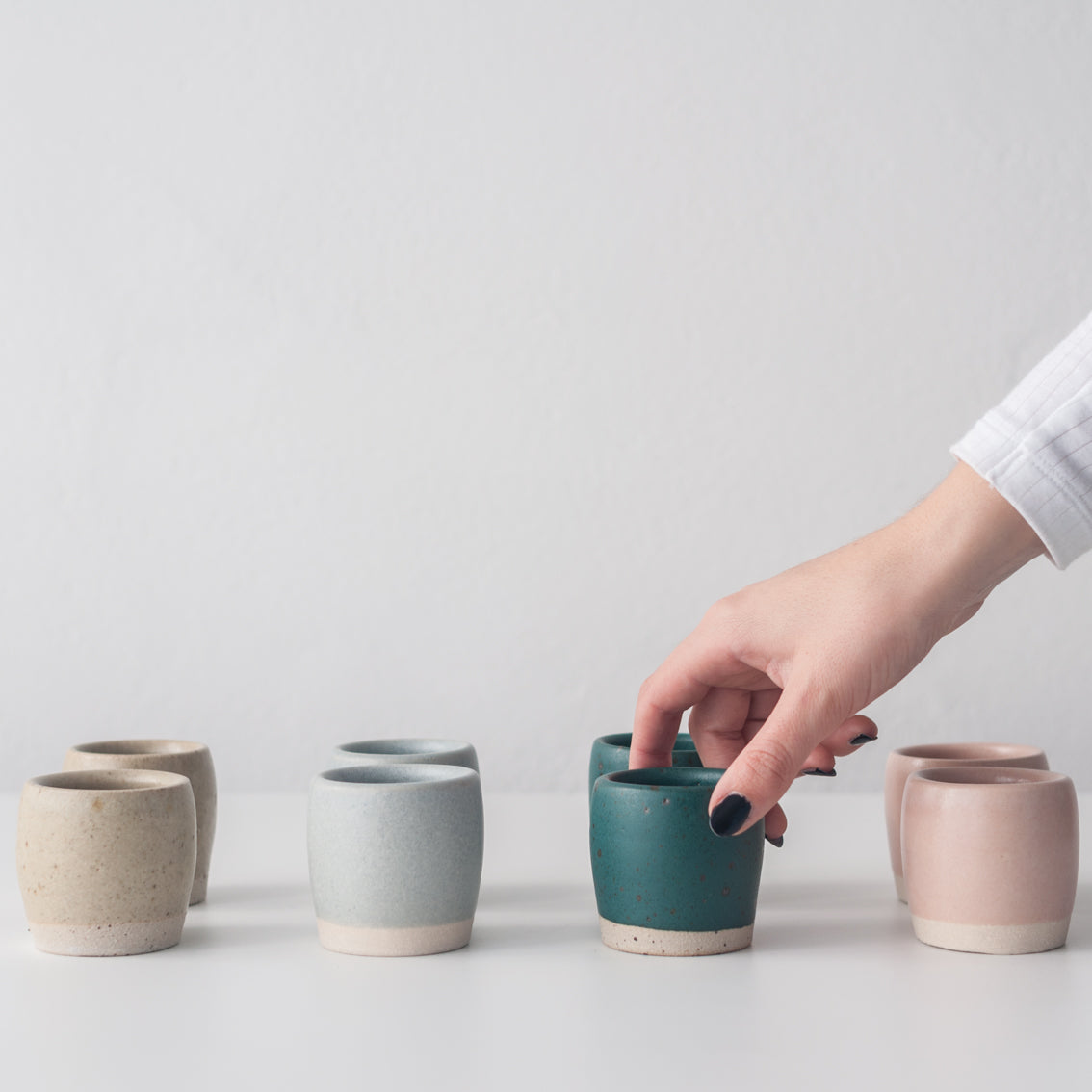 Espresso Cups - Nori Green & Speckle, Espresso Cups - DOR & TAN | Contemporary Handmade Tableware